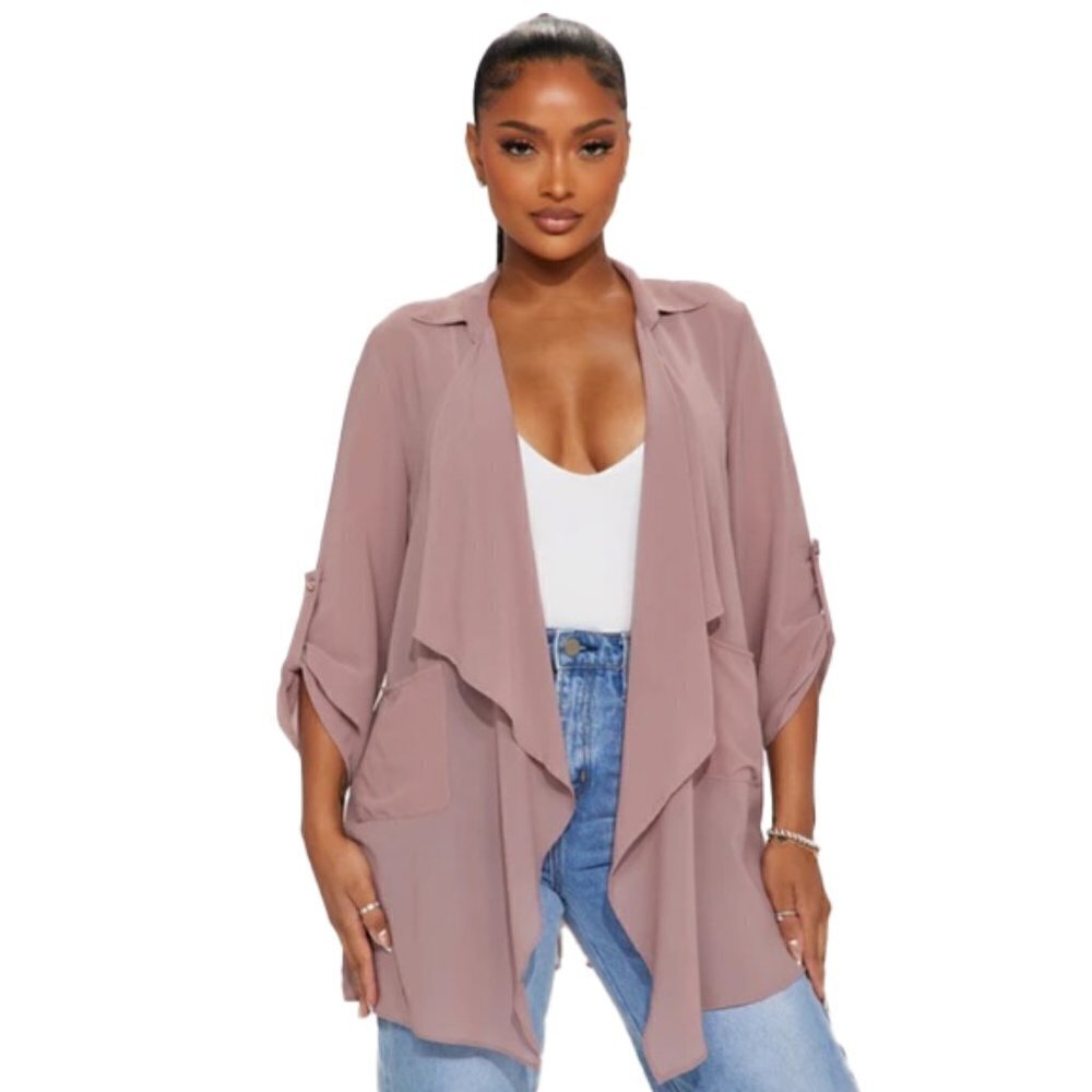 ❤️ FASHION NOVA light as a feather mocha cardigan Size M